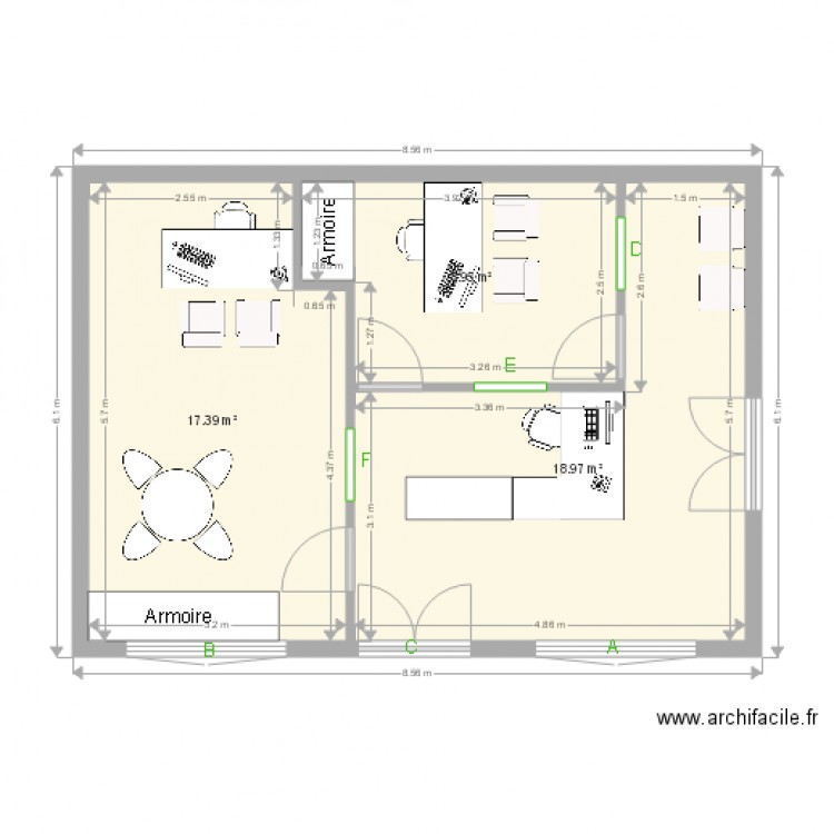 Retrait des cloisons accueil lycée Version DEVIS 2. Plan de 0 pièce et 0 m2