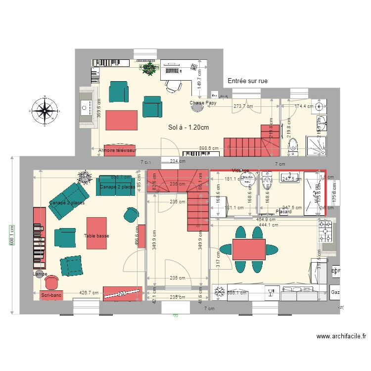 R d C Kerbluenn 2021. Plan de 14 pièces et 132 m2