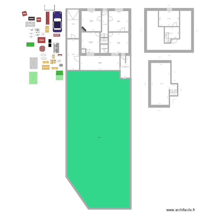 Maison Bressuire - état d'origine. Plan de 18 pièces et 532 m2