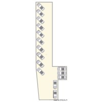 Plan parking trois ilets