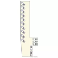 Plan parking trois ilets