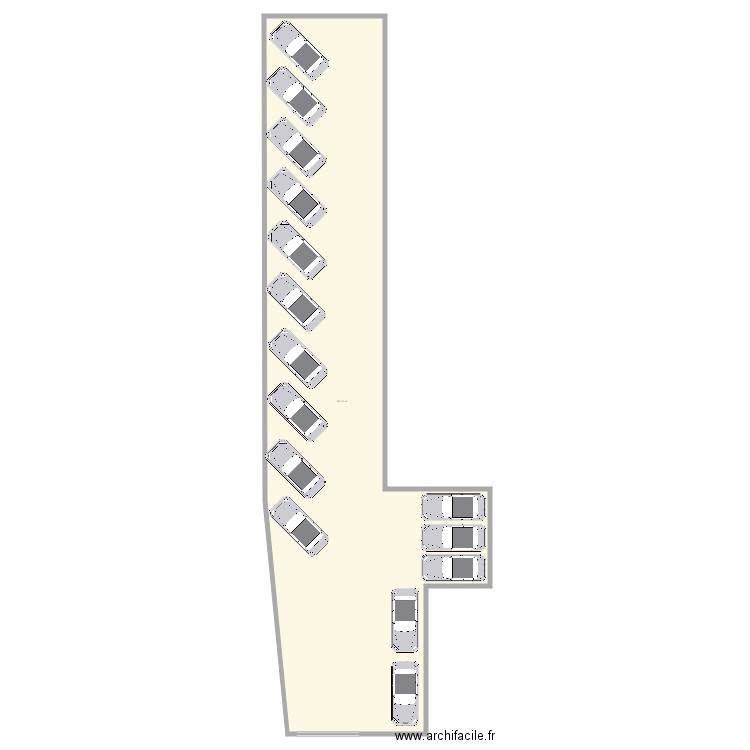 Plan parking trois ilets. Plan de 0 pièce et 0 m2