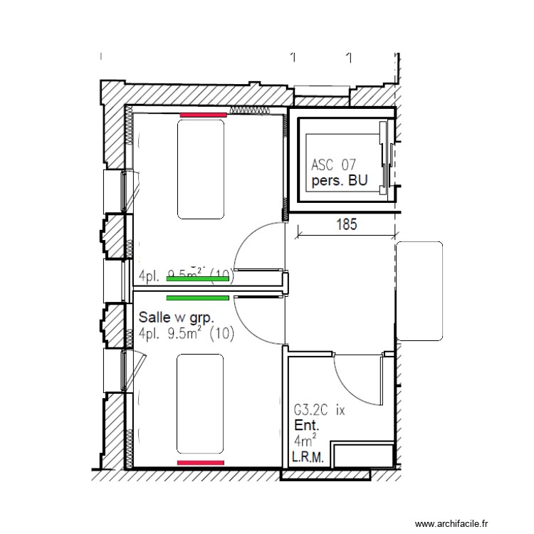 R+1 bas St Bernard. Plan de 0 pièce et 0 m2