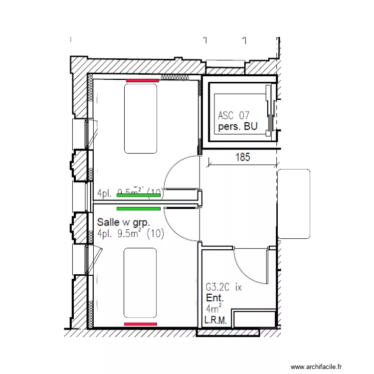 R+1 bas St Bernard. Plan de R+1 bas St Bernard. Plan de