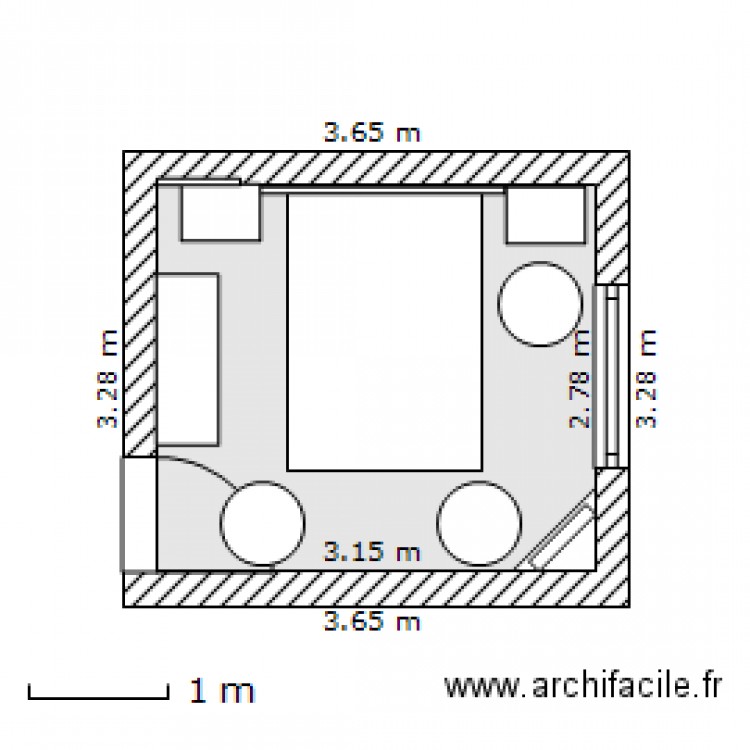 Chambre JG T3 Sarlat But Lit 140 X 190  V 18 Fév 2013. Plan de 0 pièce et 0 m2