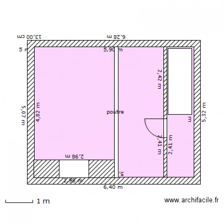 sous les combles-Céline_Jean-Luc_Cloison. Plan de 0 pièce et 0 m2