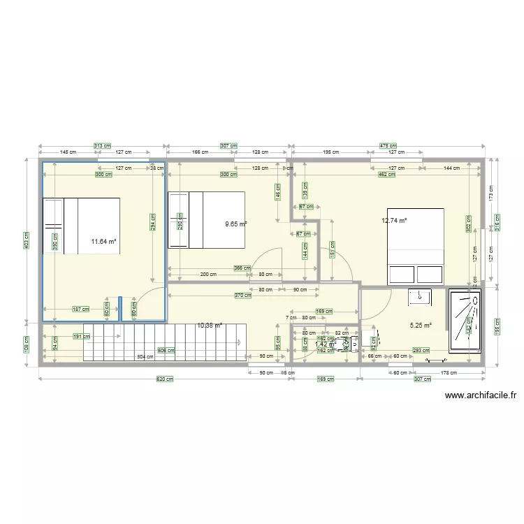 etage cibut. Plan de 