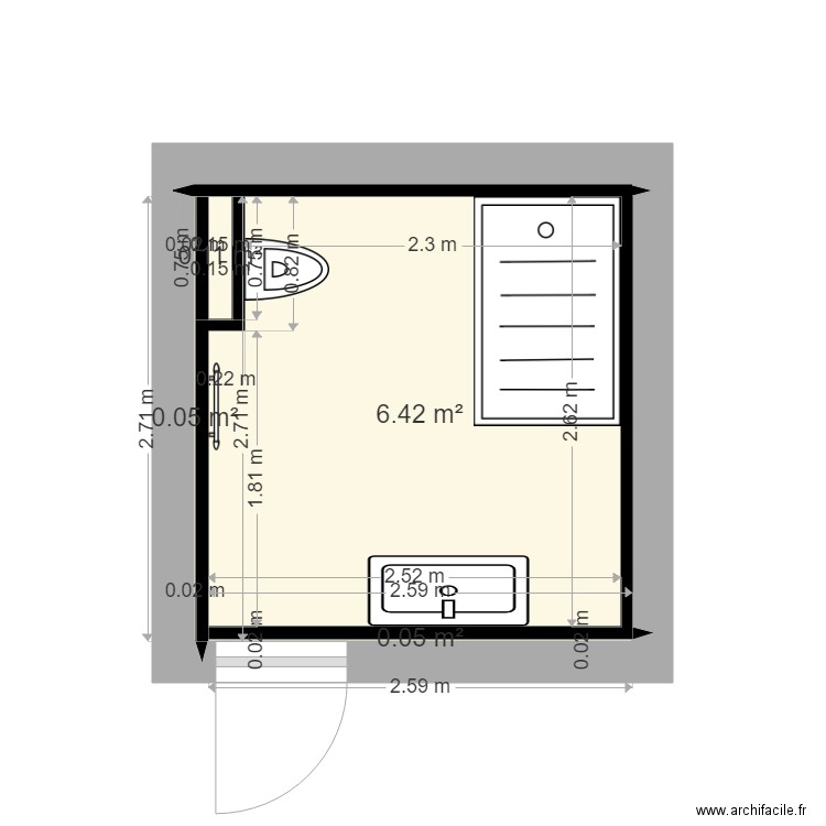 weens. Plan de 4 pièces et 7 m2