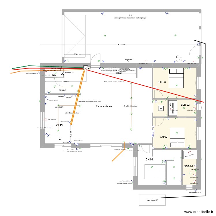 plan helenethierry. Plan de 5 pièces et 35 m2