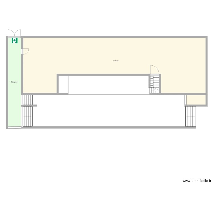 Estrade et coulisses. Plan de 0 pièce et 0 m2