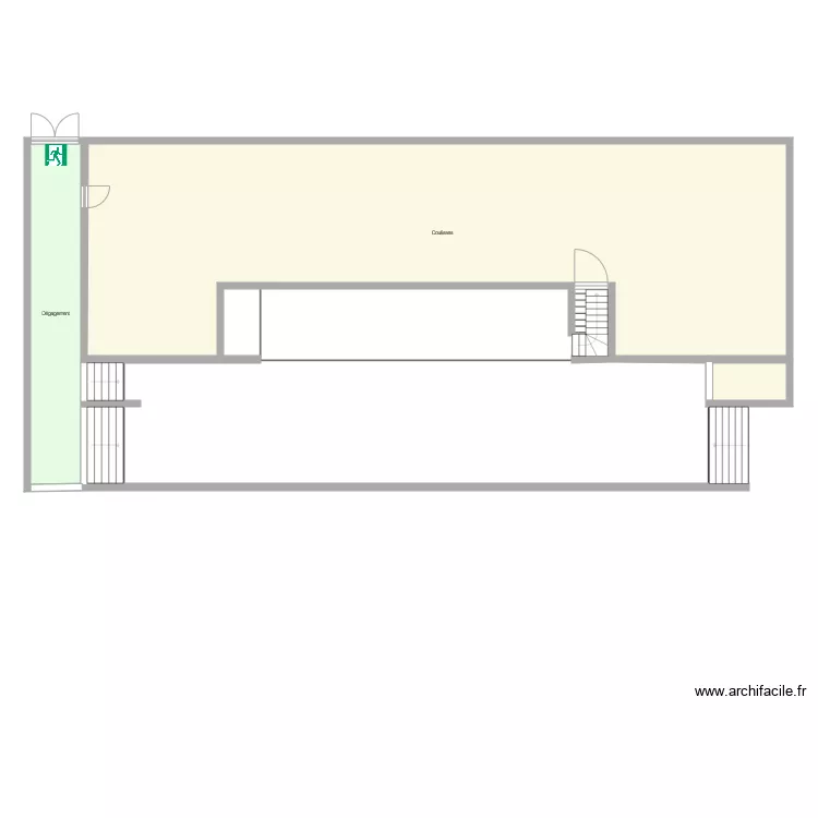 Estrade et coulisses. Plan de 