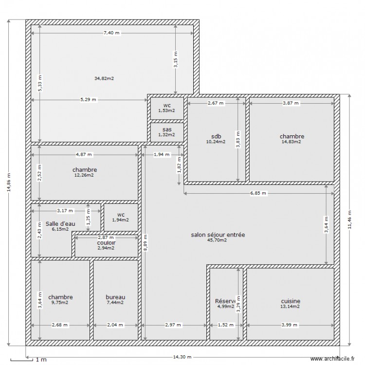 Maison. Plan de 0 pièce et 0 m2