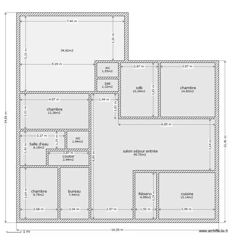 Maison. Plan de 