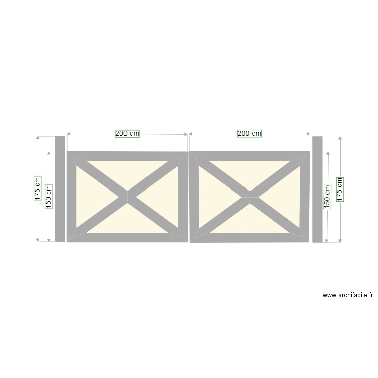 portail mas. Plan de 8 pièces et 3 m2