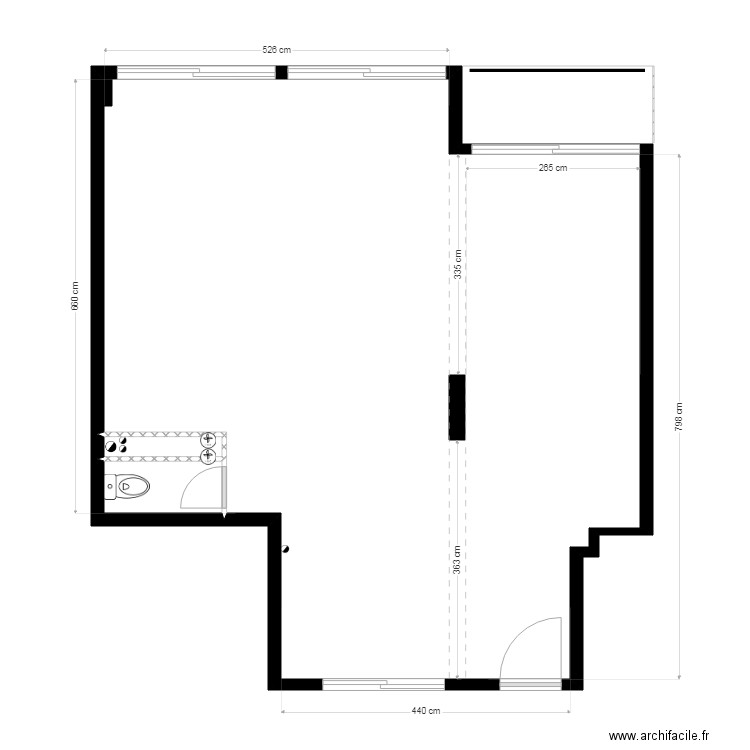 Lisa base sans cloison. Plan de 0 pièce et 0 m2