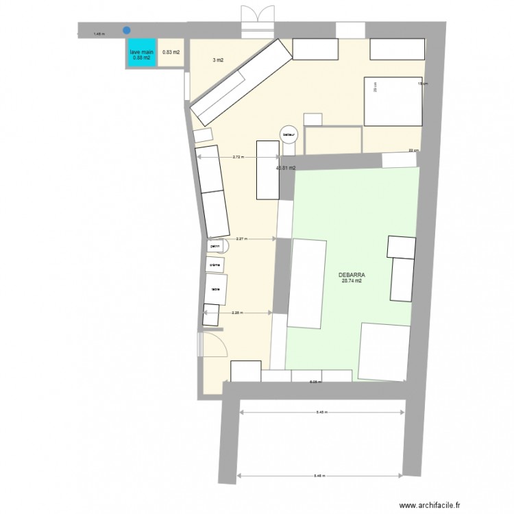  labo st palais 2 juin 2016. Plan de 0 pièce et 0 m2