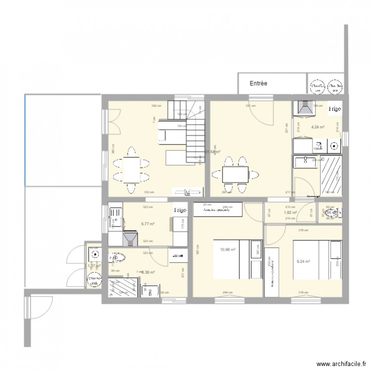 Maison perso 2 gîtes. Plan de 0 pièce et 0 m2