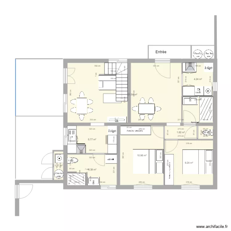 Maison perso 2 g&icirc;tes. Plan de 