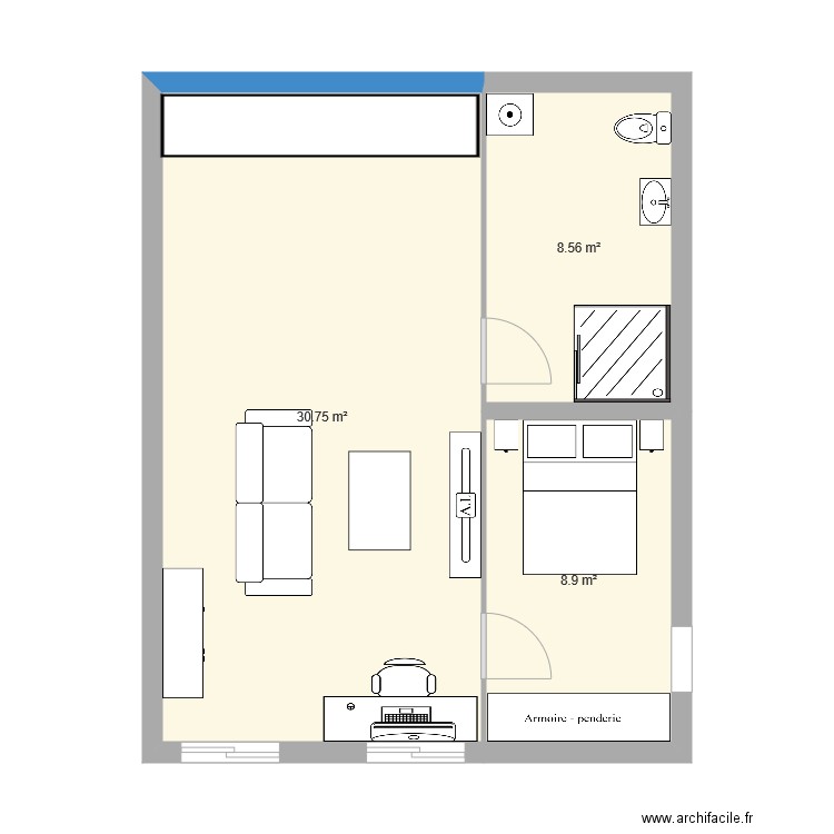 Modèle appartement Celyan . Plan de 0 pièce et 0 m2