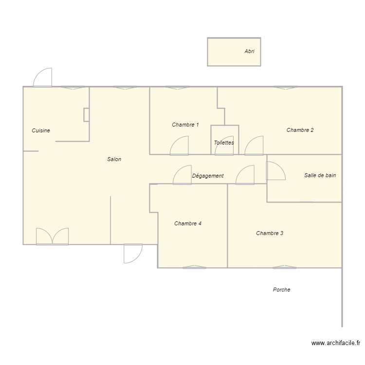 Croquis DE BRITO. Plan de 9 pièces et 105 m2