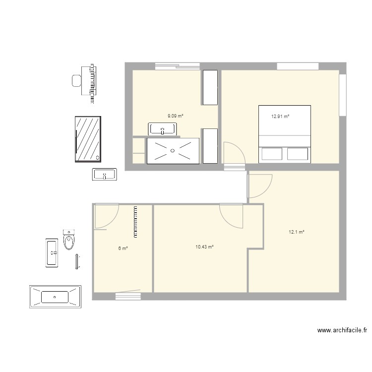 Suite parentale. Plan de 0 pièce et 0 m2