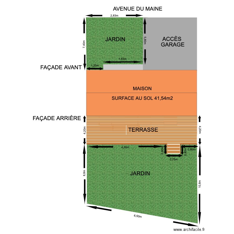 PLAN AMAURY EXTERIEUR. Plan de 0 pièce et 0 m2