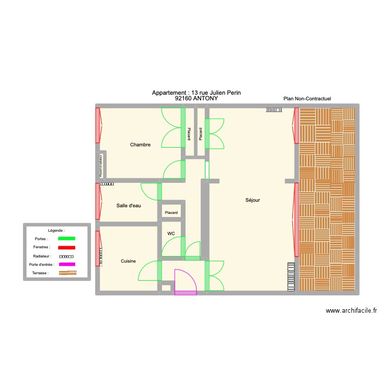 TRUFFAULT sans mesure. Plan de 14 pièces et 58 m2