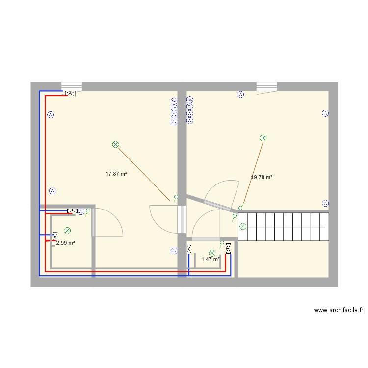 etage. Plan de 0 pièce et 0 m2