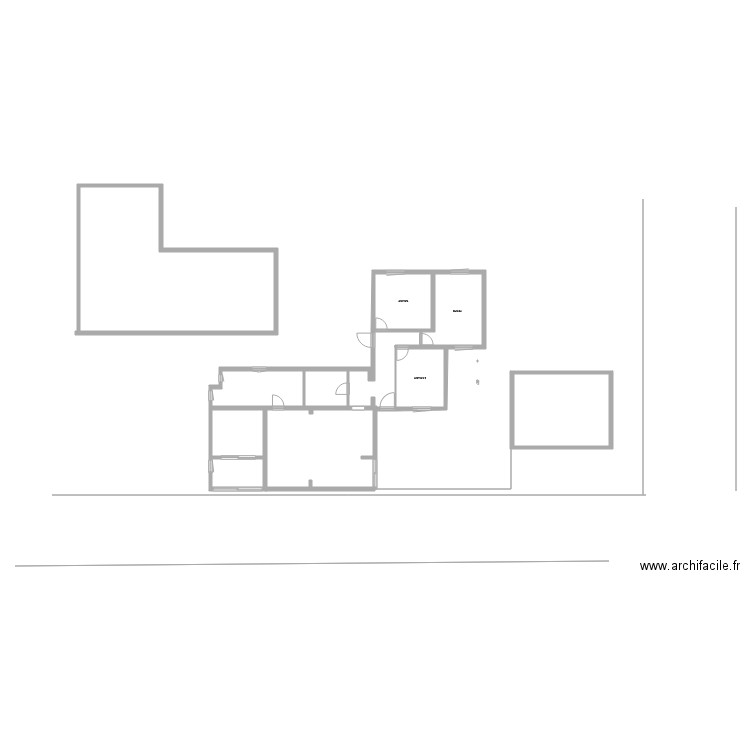 plan masse complet. Plan de 0 pièce et 0 m2