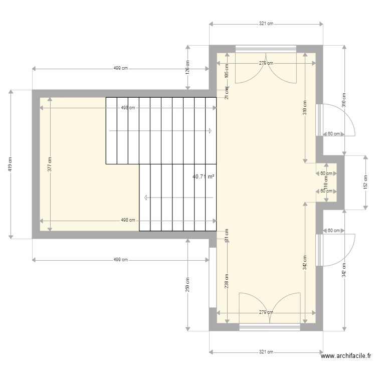 Couloir et escalier EFP. Plan de 0 pièce et 0 m2