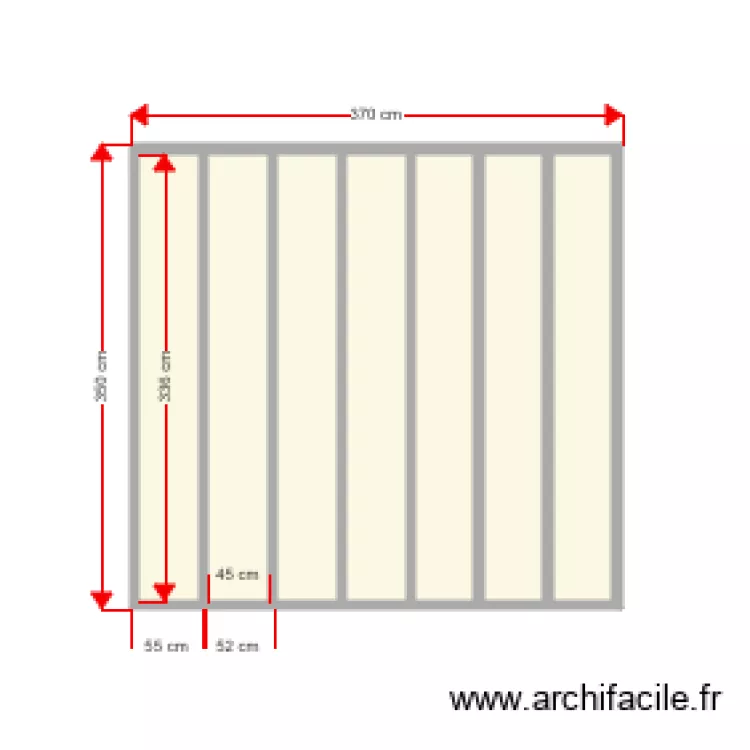 terrasse amovible. Plan de 