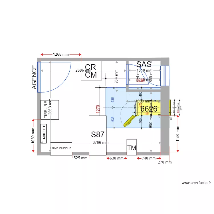 PLAN DE MASSE EXISTANT LA FARE LES OLIVIERS 6626. Plan de 