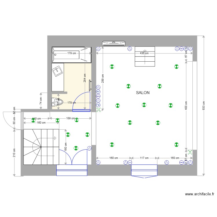 SALON ET ENTREE 2. Plan de 0 pièce et 0 m2