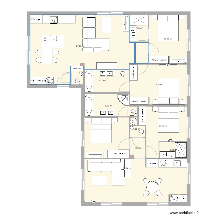 Réel essai R1 terminée. Plan de 0 pièce et 0 m2