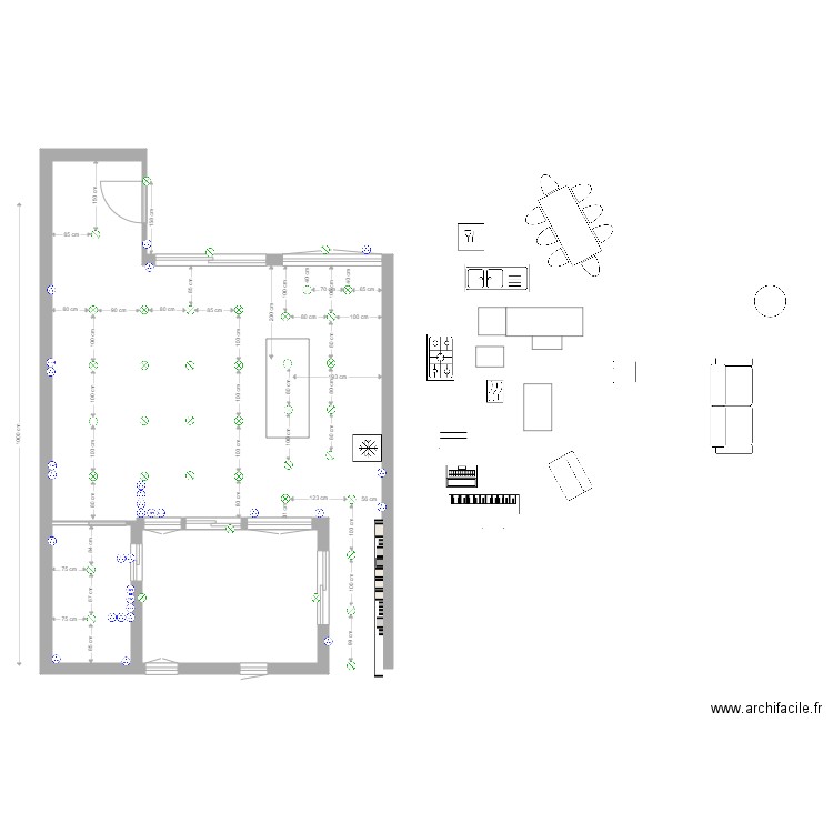 Extension_Lumieres. Plan de 2 pièces et 16 m2