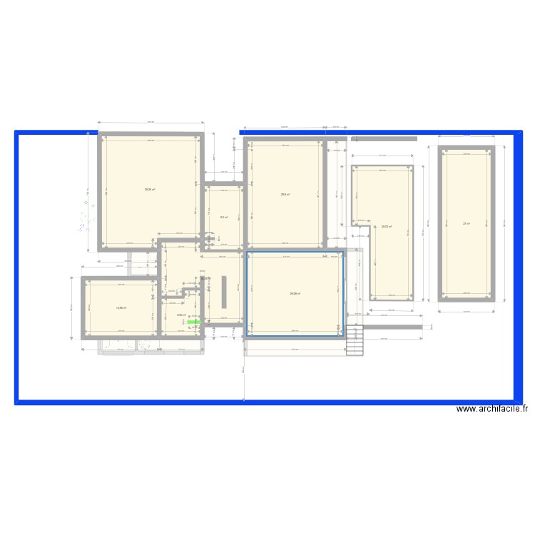  Furcy modif 1. Plan de 37 pièces et 632 m2