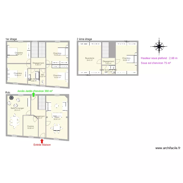 Dautreppe. Plan de 