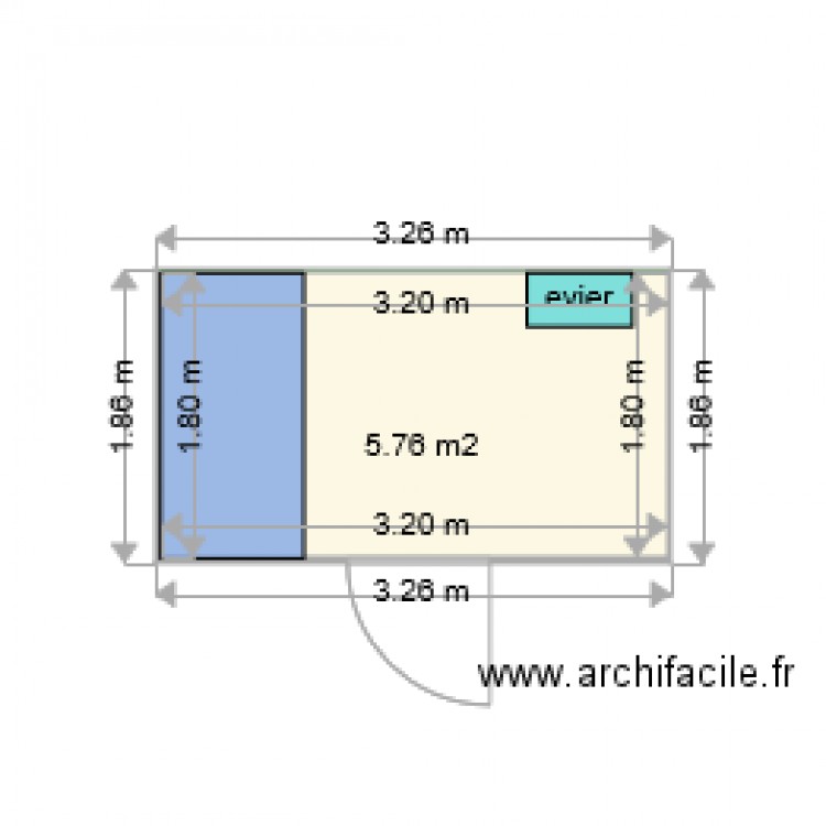 SDB VUE DESSUS. Plan de 0 pièce et 0 m2