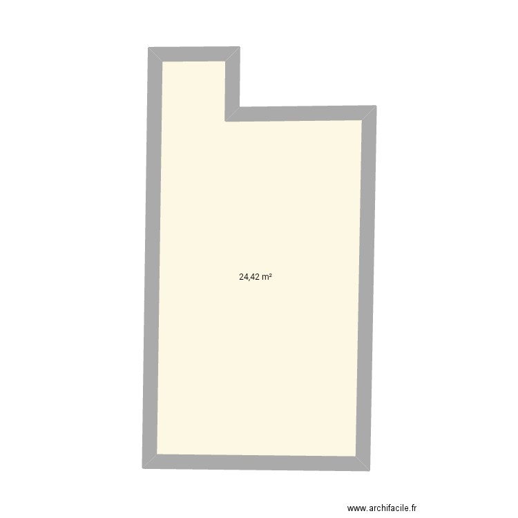 Rousseau. Plan de 1 pièce et 24 m2