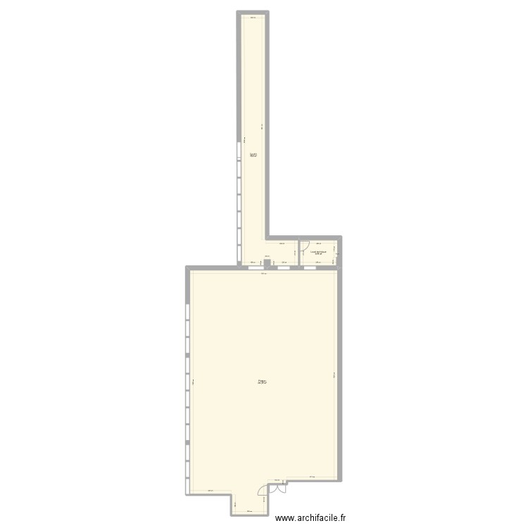 SCI SJP EDL. Plan de 3 pièces et 266 m2