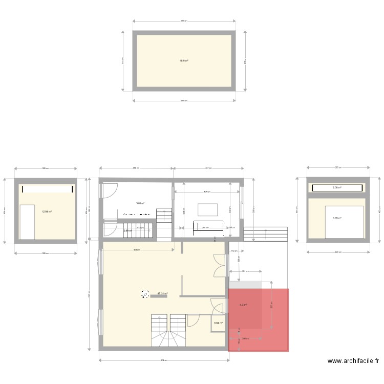 extension 5. Plan de 0 pièce et 0 m2