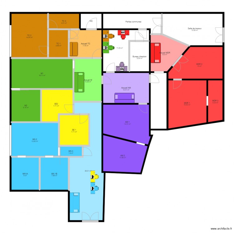 local accueil idee 3. Plan de 0 pièce et 0 m2