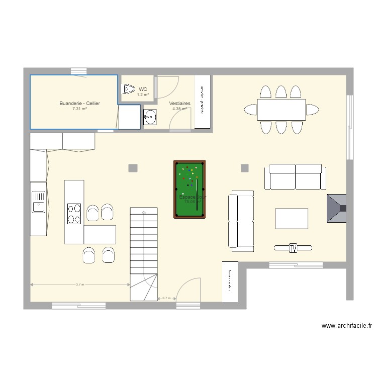 Jade et Corentin Trévoux  Surface Modif V1. Plan de 0 pièce et 0 m2