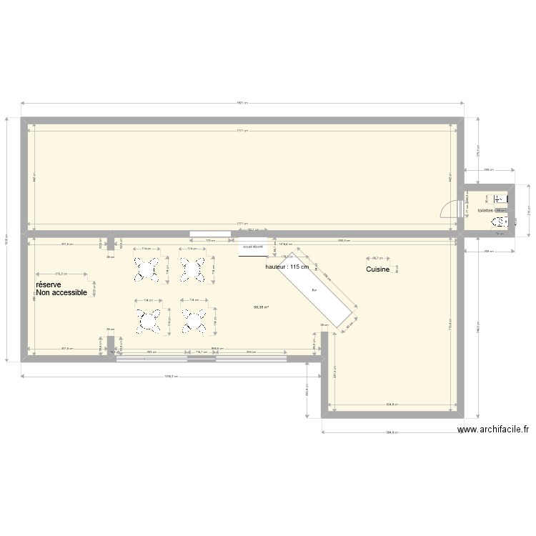 Beau rivage -restaurant bar. Plan de 0 pièce et 0 m2