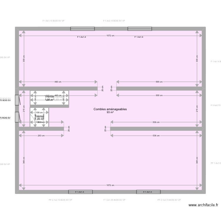 Mourier. Plan de 21 pièces et 295 m2