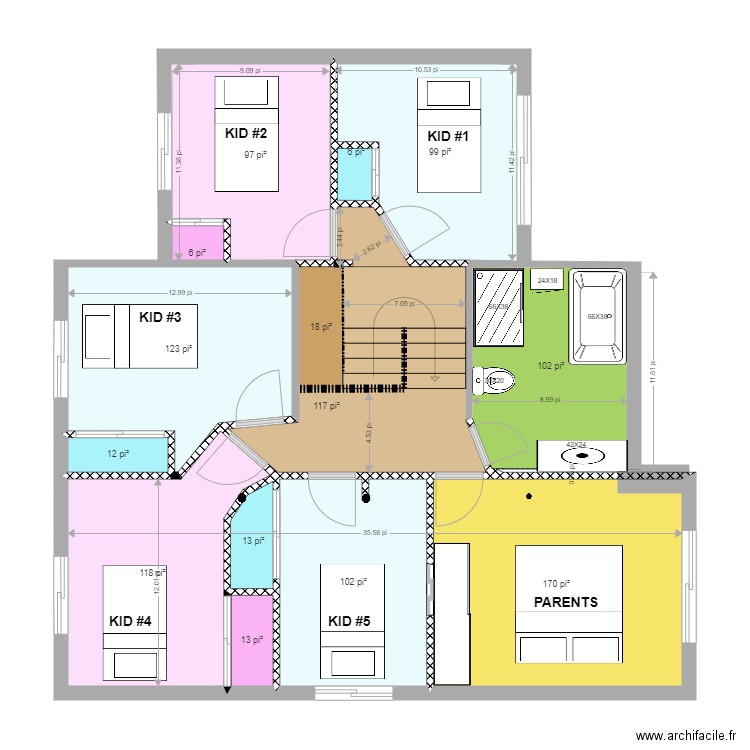 etag2 chablis6. Plan de 0 pièce et 0 m2