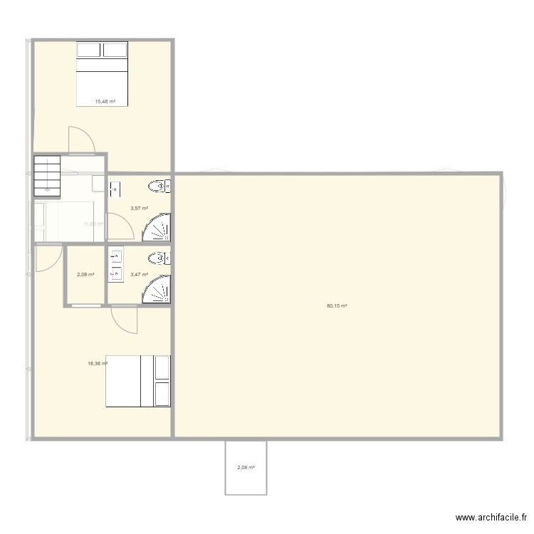 maison saint Lambert vis a vis. Plan de 31 pièces et 382 m2