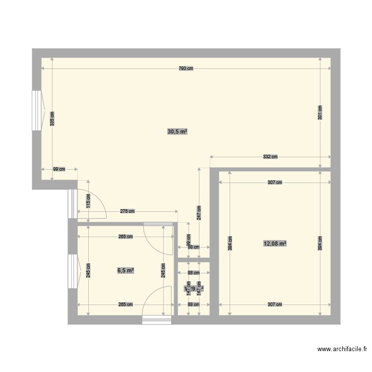 etage. Plan de 0 pièce et 0 m2