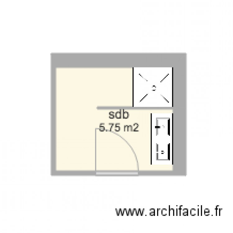 plan sdb actuel PAYRE YVETTE. Plan de 0 pièce et 0 m2