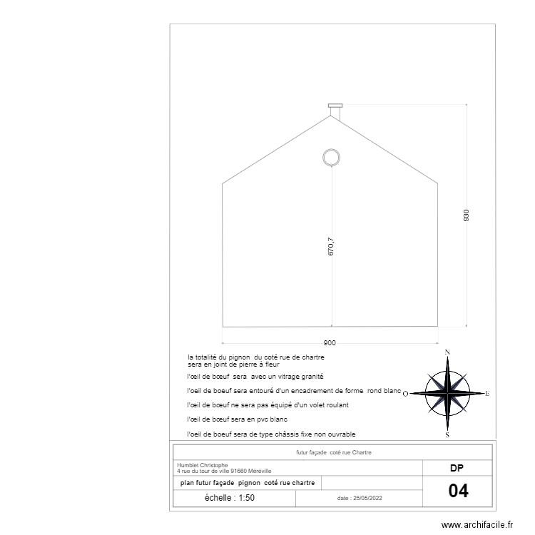 futur façade finale  coté CHRISTOPHE. Plan de 0 pièce et 0 m2